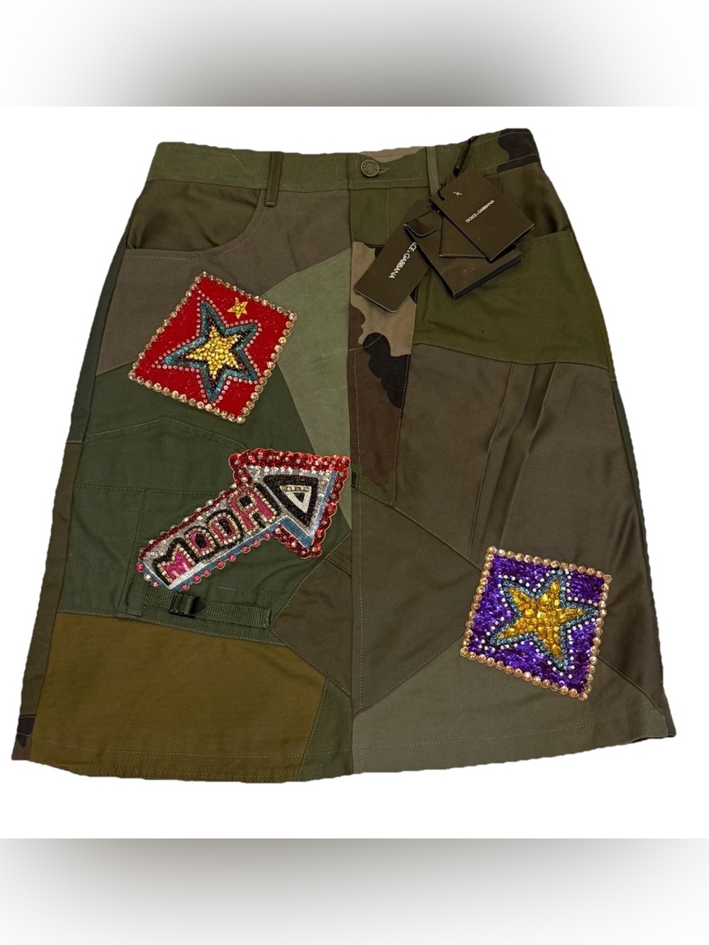 Dolce & Gabbana flared patchwork mini skirt NWT sz Eu 40 / US 4